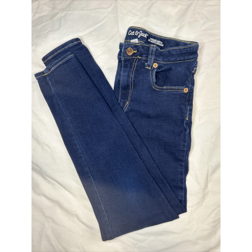 Cat and jack high rise skinny ultimate stretch girls jeans size 14‎ dark Denim